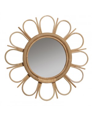 Miroir En Rotin Marguerite - 