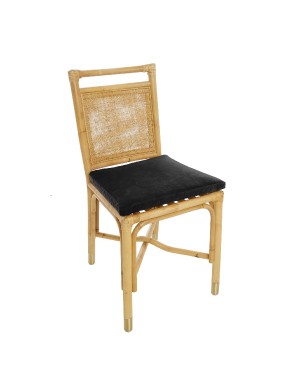 Chaise en rotin avec coussin écru Kansas Casita - 1555