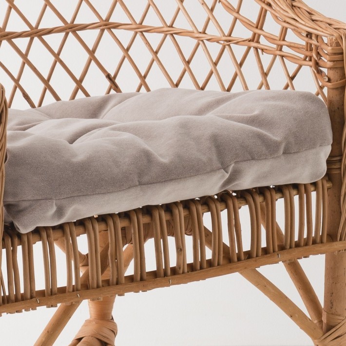 Antonin wicker armchair without cushion