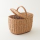 Two-coloured willow shopping basket