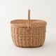 Two-coloured willow shopping basket