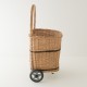 Two-coloured willow shopping basket