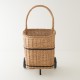 Two-coloured willow shopping basket