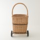 Two-coloured willow shopping basket