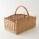 Two-coloured willow shopping basket