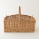 Two-coloured willow shopping basket