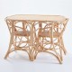 Rattan table armchair Gingko Bulles view from 3/4