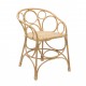 Rattan table armchair Gingko Bulles view from 3/4