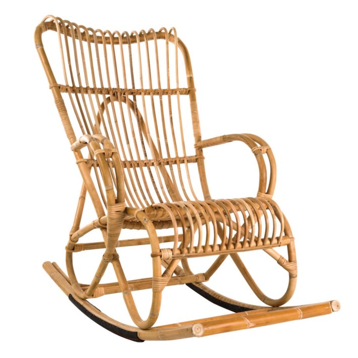 Marlène vintage rattan rocking chair