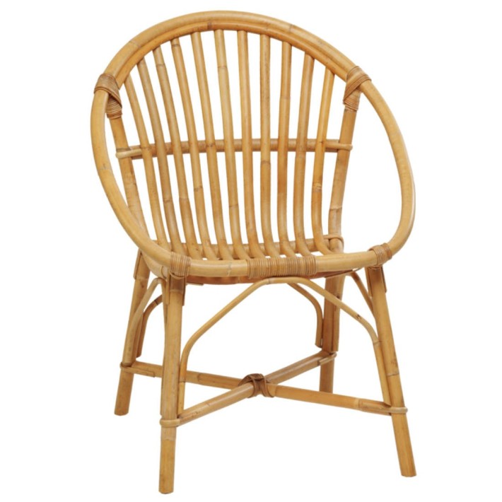 Fauteuil en rotin naturel vintage Bruno de chez KOK MAISON