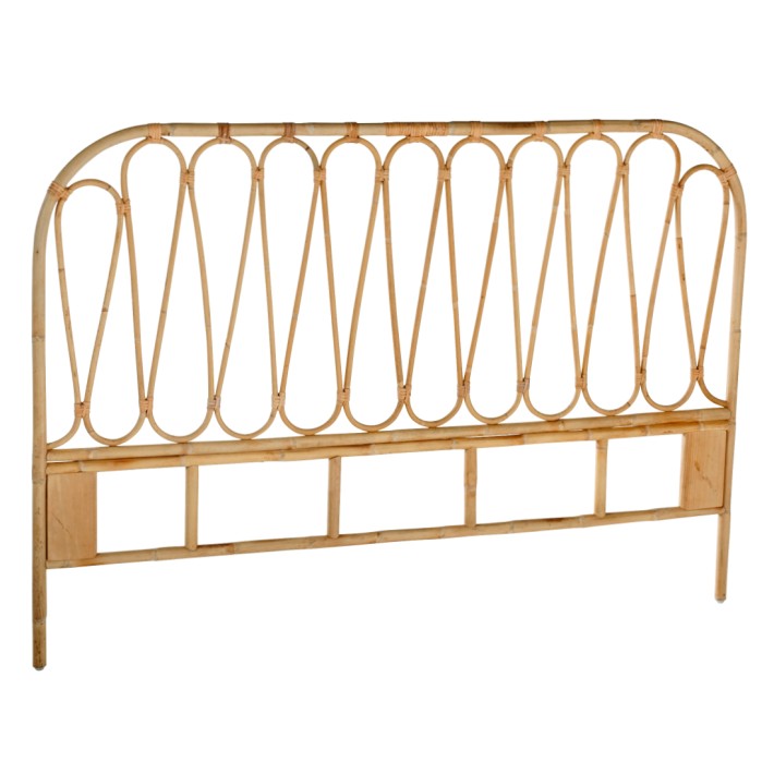 Tête de lit rotin vintage Volutes pour lit de 140 ou 160 cm