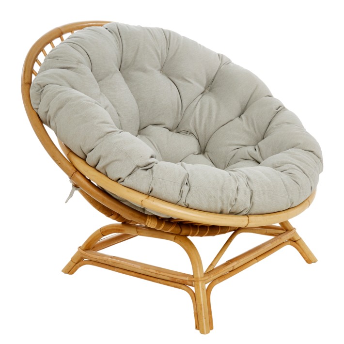 XXL Coquille rattan armchair