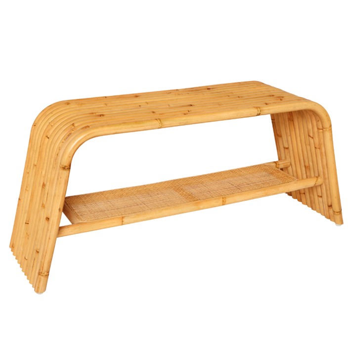 Banc Riviera en rotin naturel de chez Kok Maison