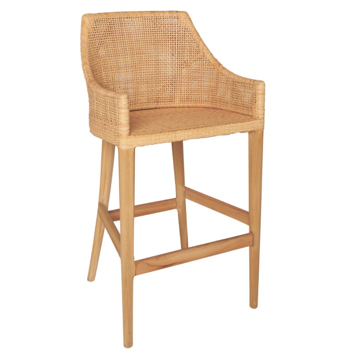 Rattan bar stool Saigon collection by Kok maison