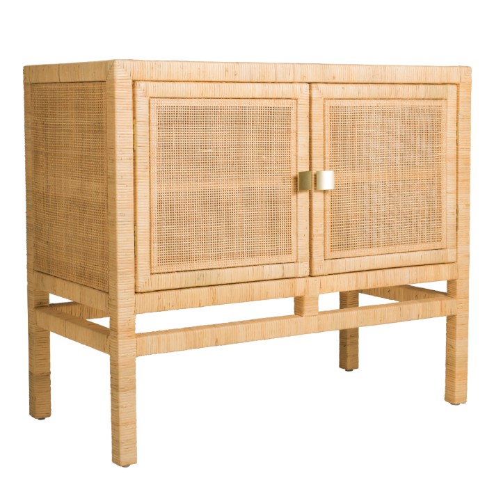 2-door sideboard in rattan, Saigon collection