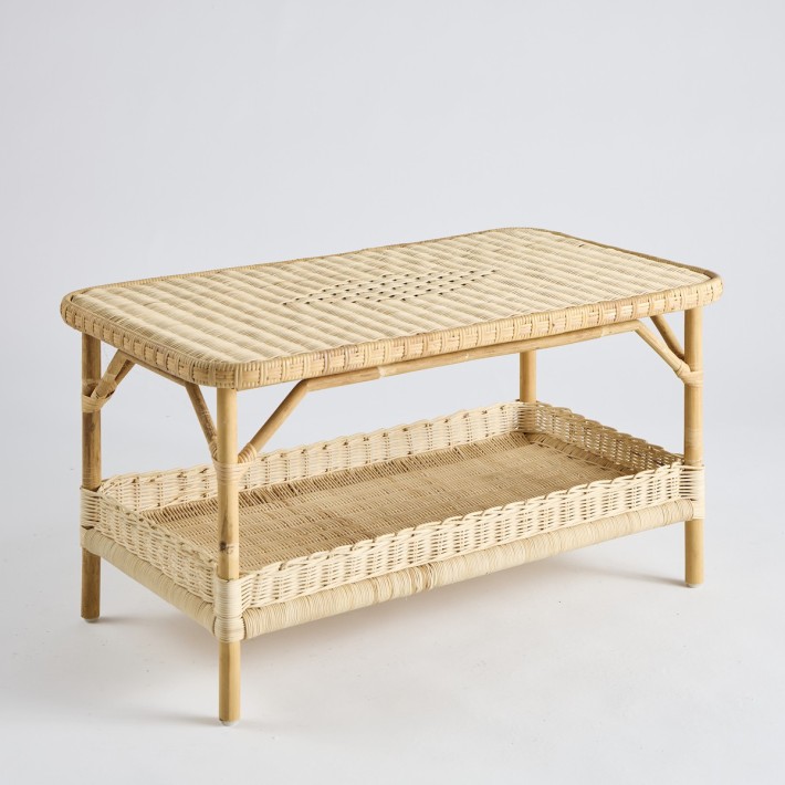 Rectangular rattan coffee table Nantucket PU045