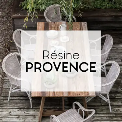 meuble de jardin en résine tressée Provence