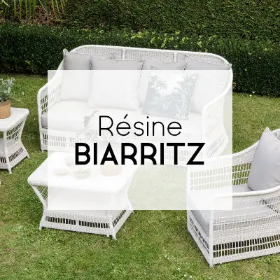 meuble de jardin en résine tressée Biarritz