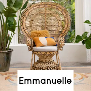 emmanuelle peacock chair